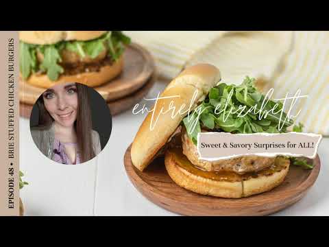 Brie Stuffed Chicken Burgers