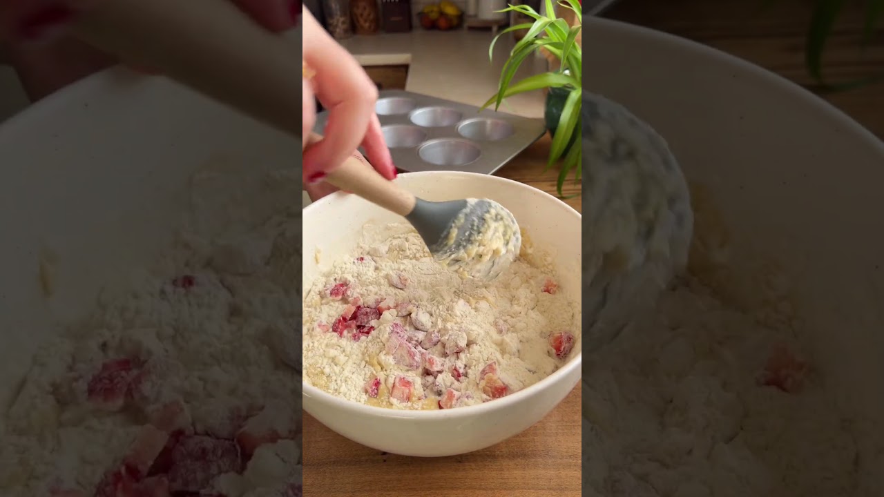 Bakery-Style Lemon Strawberry Muffins