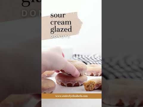 One Bowl Sour Cream Glazed Donuts
