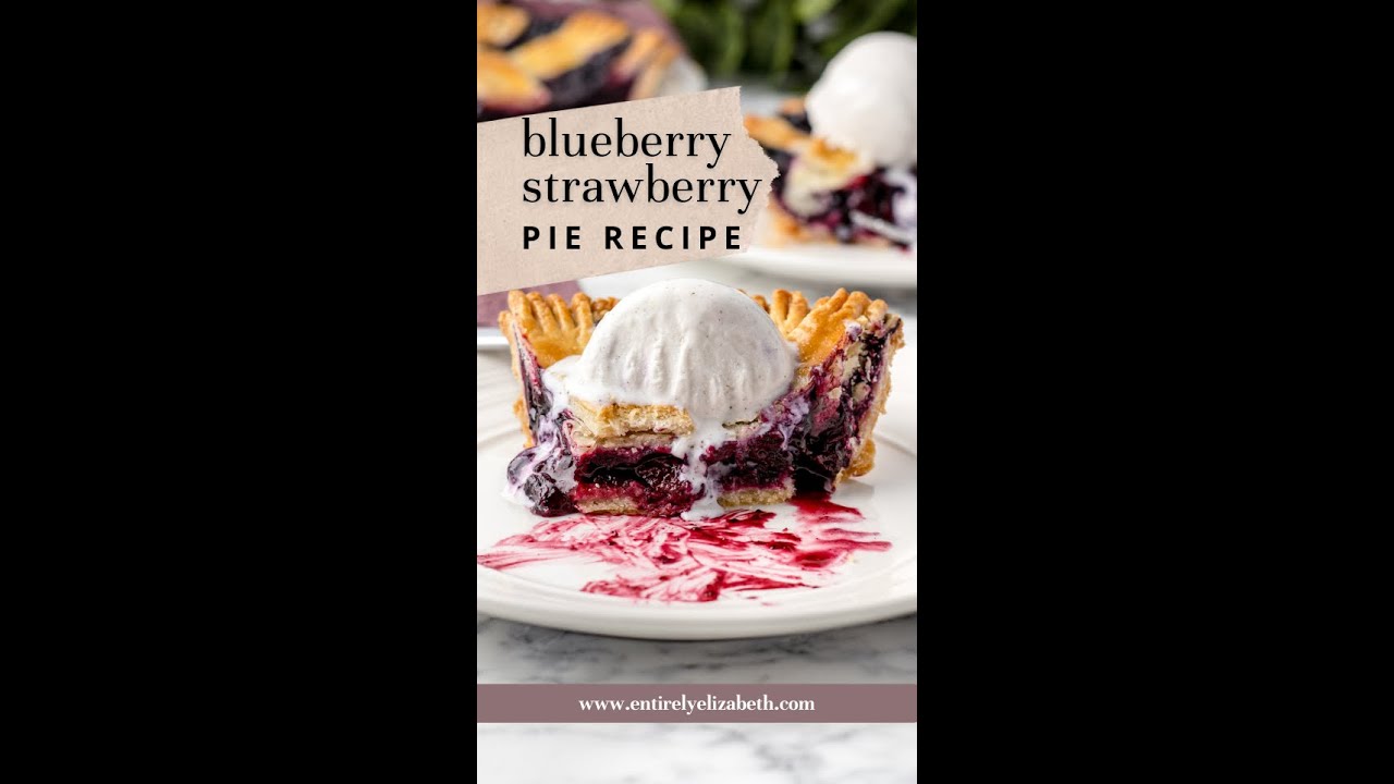 Homemade Strawberry Blueberry Pie