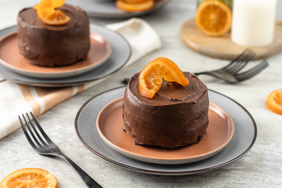 Chocolate Orange Cake for Two Gluten Free