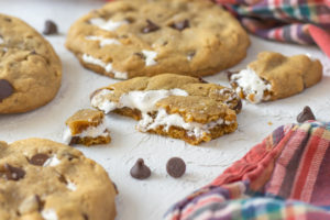 Marshmallow Filled Chocolate Chip Cookies