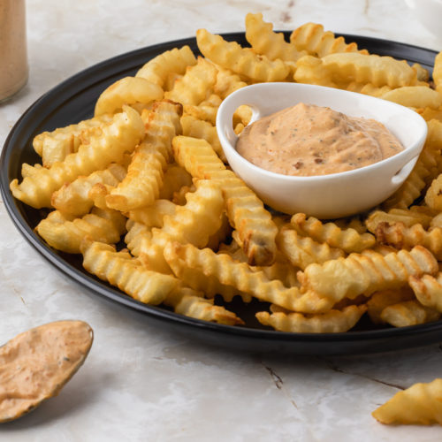 Chipotle Southwest Sauce with fries ready to be served!