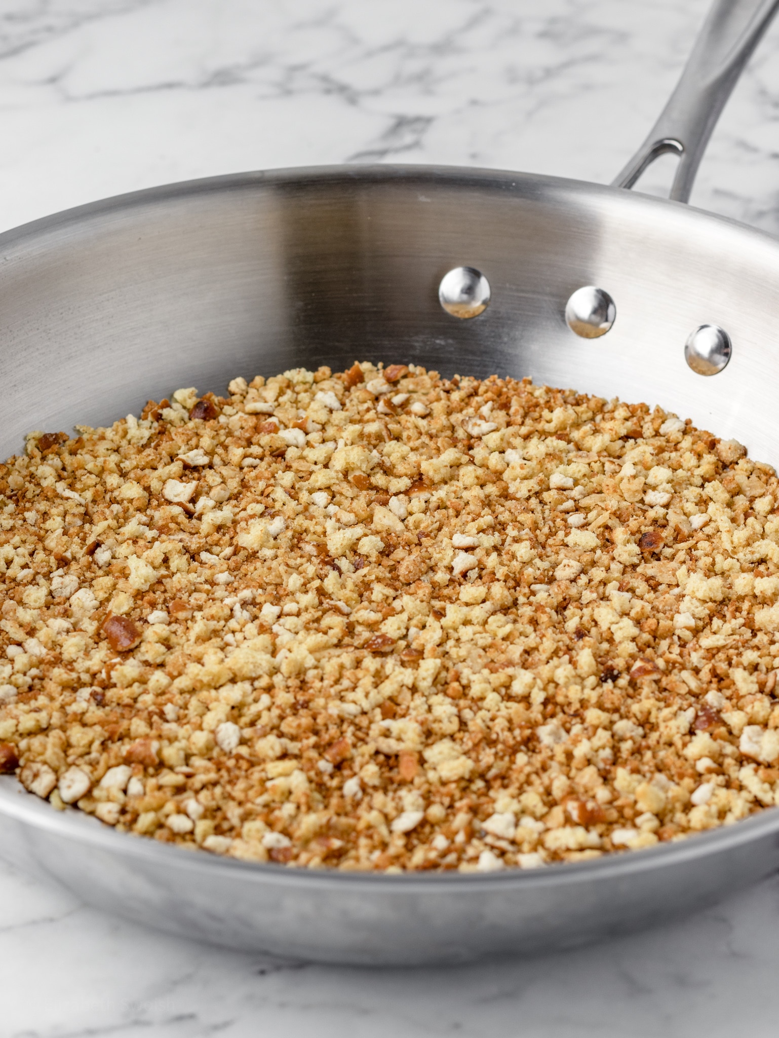 Toasted bread crumbs for topping