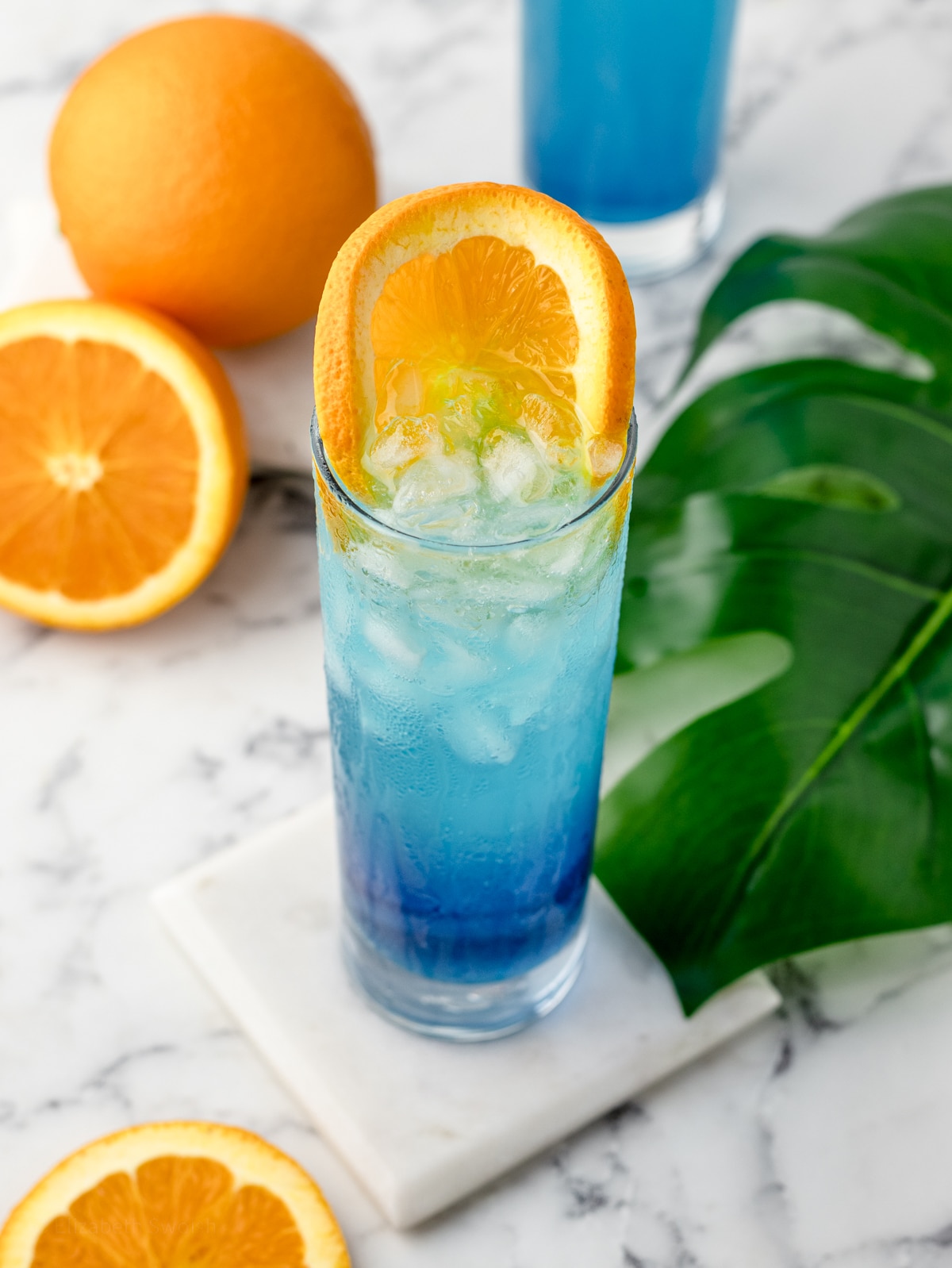 No alcohol blue lagoon mocktail for any age and any party