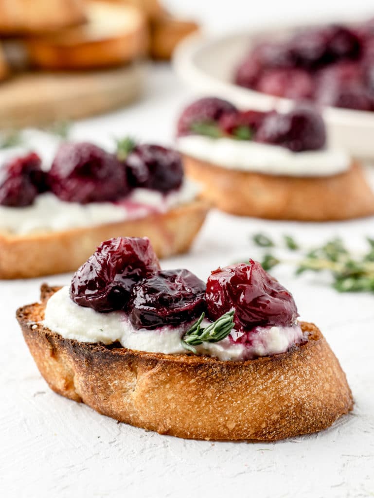 Ricotta Dip with Roasted Grapes - Entirely Elizabeth