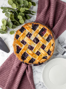 Fully baked Strawberry Blueberry Pie