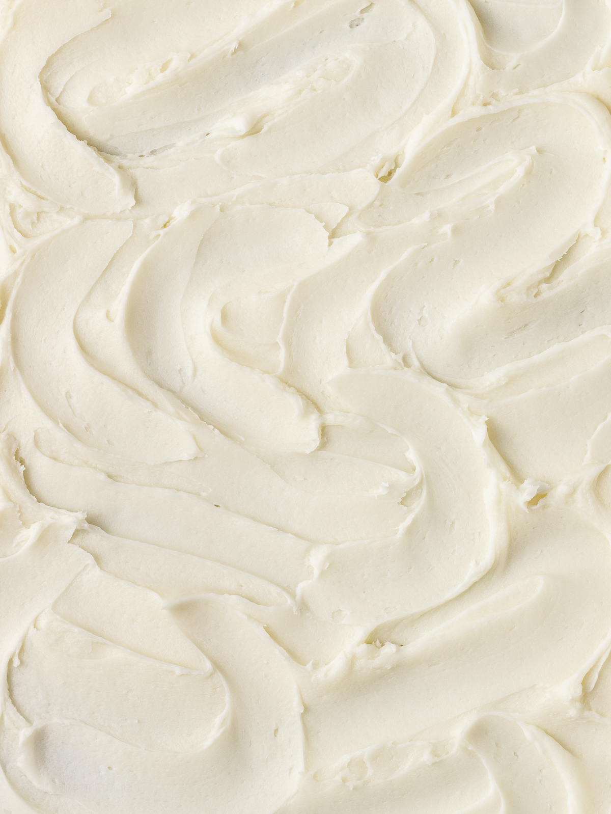 Swirls and swoops of Almond Buttercream Frosting.