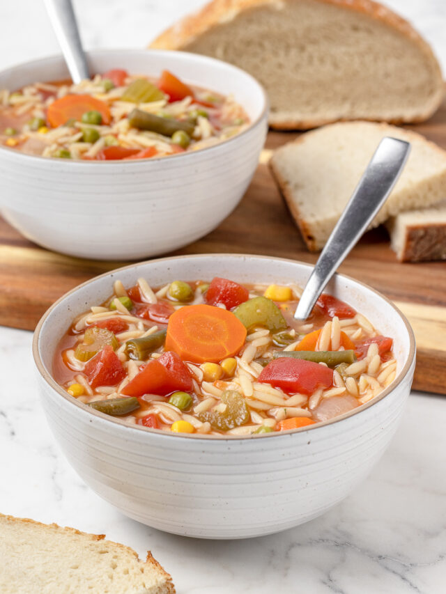 Vegetable Soup with Orzo