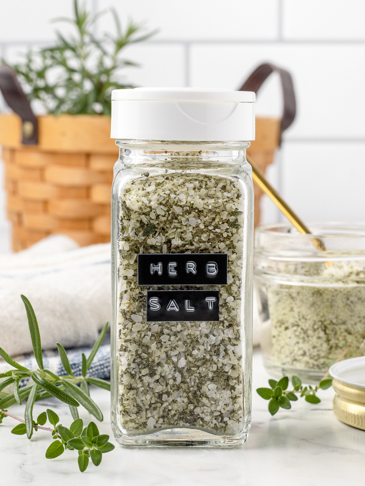 Herb Salt in a shaker jar.